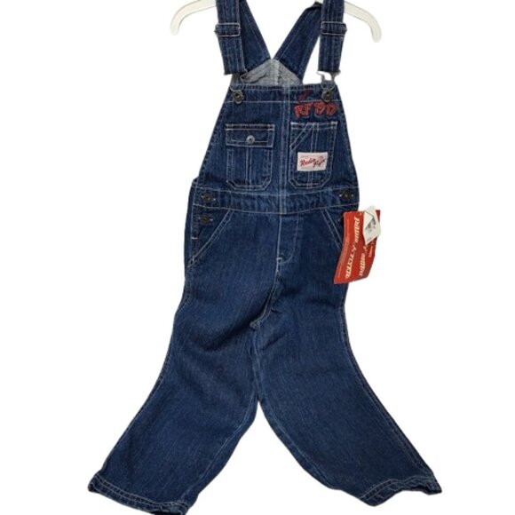 Radio Flyer Denim Coveralls One Piece Size 3T 100% Cotton NWT dated 2004 - Picture 2 of 12